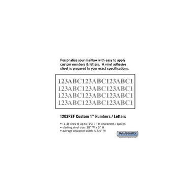 Custom Numbers / Letters - Horizontal - Reflective Vinyl - 1 Inch High